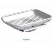 Мыльница для ванной Sonia S-Cube настенная белый/хром 166886