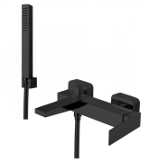 Смеситель для ванной Fiore Kube с лейкой и шлангом чёрный матовый 100NN8552