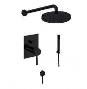 Душова система Fiore Xenon з верхнім і ручним душем чорний матовий 44NN5191