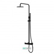 Душевая стойка Fiore Xenon с верхним и ручным душем чёрный матовый 44NN5168