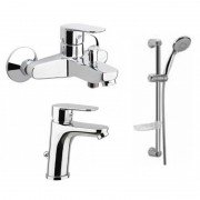 Комплект смесителей для ванной с душевым гарнитуром Fiore Kevon хром KEVONSET3X1