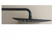 Верхний душ Fiore 20х20 см с держателем чёрный матовый 30NN8650