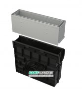 Пескоуловитель AlcaРlast з щілинним асиметричною надставкою з оцинкованої сталі С250 AVZ101R-R122R