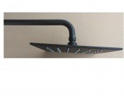 Верхний душ Fiore 20х20 см с держателем чёрный матовый 30NN8650