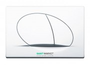 Кнопка змиву для унітазу Pestan Play подвійний змив пластик білий 40006357