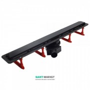 Водосточный желоб Pestan Confluo Frameless Line 750 мм чёрное стекло 13701205