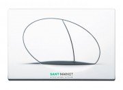 Кнопка смыва для унитаза Pestan Play двойной смыв пластик белый 40006357