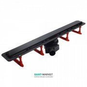 Ринва Pestan Confluo Frameless Line 750 мм чорне скло 13701205