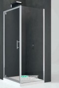 Стінка бічна душова Novellini Kali F 80 см профіль хром прозоре скло KALIF78-1B