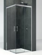 Дверь душевая Novellini Kali A-H для углового входа профиль серебро прозрачное стекло KALIAH96L-1B