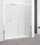 Дверь душевая Novellini Zephyros 116-122x195h профиль хром прозрачное стекло ZEPHYR2P1161K