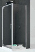 Стенка боковая душевая Novellini Kali F 90 см профиль серебро прозрачное стекло KALIF88-1B
