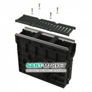 Пескоуловитель для дренажного каналу AlcaPlast AVZ103 з металевою рамою і чавунною решіткою С250 AVZ103R-R202