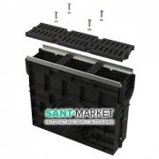 Пескоуловитель для дренажного каналу AlcaPlast AVZ103 з гратами з композитного матеріалу С250 AVZ103R-R403