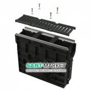 Пескоуловитель для дренажного каналу AlcaPlast AVZ103 з металевою рамою і чавунною решіткою С250 AVZ103R-R202