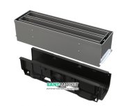 Щелевой дренажный канал AlcaPlast 100 мм с симметричной надставкой из нержавеющей стали С250 AVZ101S-R323R