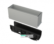 Щелевой дренажный канал AlcaPlast 160 мм с асимметричной надставкой из оцинкованной стали С250 AVZ101S-R122R