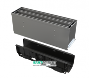 Щілинний дренажний канал AlcaPlast 160 мм із симетричною надставкою з оцинкованої сталі С250 AVZ101S-R324R