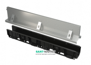 Щелевой дренажный канал AlcaPlast 160 мм с симметричной надставкой из оцинкованной стали С250 AVZ101-R124