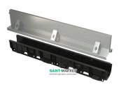 Щілинний дренажний канал AlcaPlast 160 мм із симетричною надставкою з оцинкованої сталі С250 AVZ101-R124