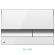 Кнопка управління AlcaPlast для прихованих систем інсталяції білий / хром глянсовий M1720-1