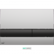 Кнопка управління AlcaPlast для прихованих систем інсталяції хром матовий / чорний M1712-8