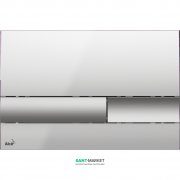 Кнопка управления AlcaPlast для скрытых систем инсталляции хром матовый/глянцевый M1743