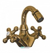 Змішувач для біде двухвенільний Tres Clasic-Tres врізний бронза 137120