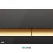 Кнопка управління AlcaPlast для прихованих систем інсталяції чорний / золото M1728-5