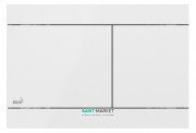 Кнопка управления AlcaPlast Flat Fun White для скрытых систем инсталляций FUN-WHITE
