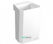 Cтакан для зубных щеток Sonia S4 настенный искусственный камень белый 156245