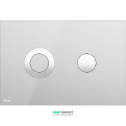 Кнопка управління AlcaPlast Flat Turn Inox для прихованих систем інсталяцій TURN-INOX