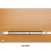 Кнопка управления AlcaPlast Flat Stripe Beech для скрытых систем инсталляций STRIPE-BEECH