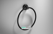 Настенный держатель-кольцо для полотенец Sonia Tecno Project Black чёрный матовый 176786