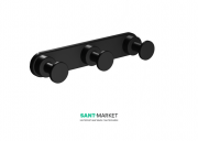 Крючок для ванной Sonia Tecno Project Black тройной чёрный матовый 176762