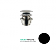 Донный клапан для раковины Treemme с защелкой чёрный матовый RTSA117NN