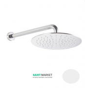 Верхний душ Treemme Time_out Ø 25 см с кронштейном белый матовый 6586BB