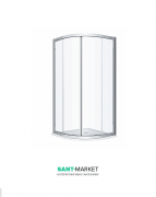 Душова кабіна Kolo Geo 80x80 скло прозоре профіль срібний блиск 560.110.00.3