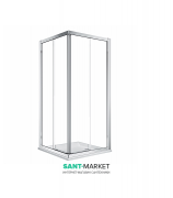Душова кабіна Kolo Geo 80x80 скло прозоре профіль срібний блиск 560.112.00.3