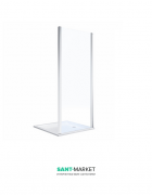 Стенка боковая душевая Kolo Geo 80 см прозрачное стекло профиль серебряный 560.117.00.3