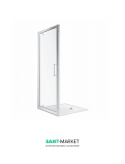 Двері душова Kolo Geo типу pivot 80 см прозоре скло профіль срібний 560.115.00.3