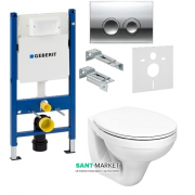Унітаз Kolo Idol з сидінням інсталяцією Geberit Duofix і змивний клавішею Delta 21 M1310000U + 458.161.21.1