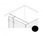 Хрестоподібний стабілізатор Radaway для скла 8 мм чорний 8KWK1B