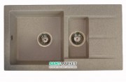 Мойка для кухни прямоугольная Буль-Буль Alabama врезная Магранит песочный 206080007