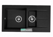 Мойка для кухни прямоугольная Буль-Буль Alabama врезная Магранит светло-черный 206080004