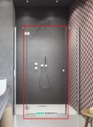 Душевая дверь Radaway Torrenta DWJS 712 левая профиль хром прозрачное стекло 320712-01-01L