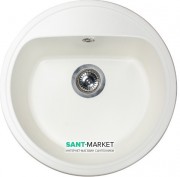 Мийка для кухні кругла Буль-Буль Malibu врізна Маграніт білий 117050001