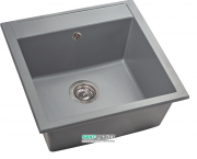 Мийка для кухні прямокутна Буль-Буль Bodrum 510 врізна Маграніт сірий 116050013