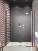 Стенка душевая Radaway Torrenta DWJS 343 мм профиль хром прозрачное стекло 320343-01-01