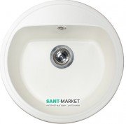Мойка для кухни круглая Буль-Буль Malibu врезная Магранит белый 117050001